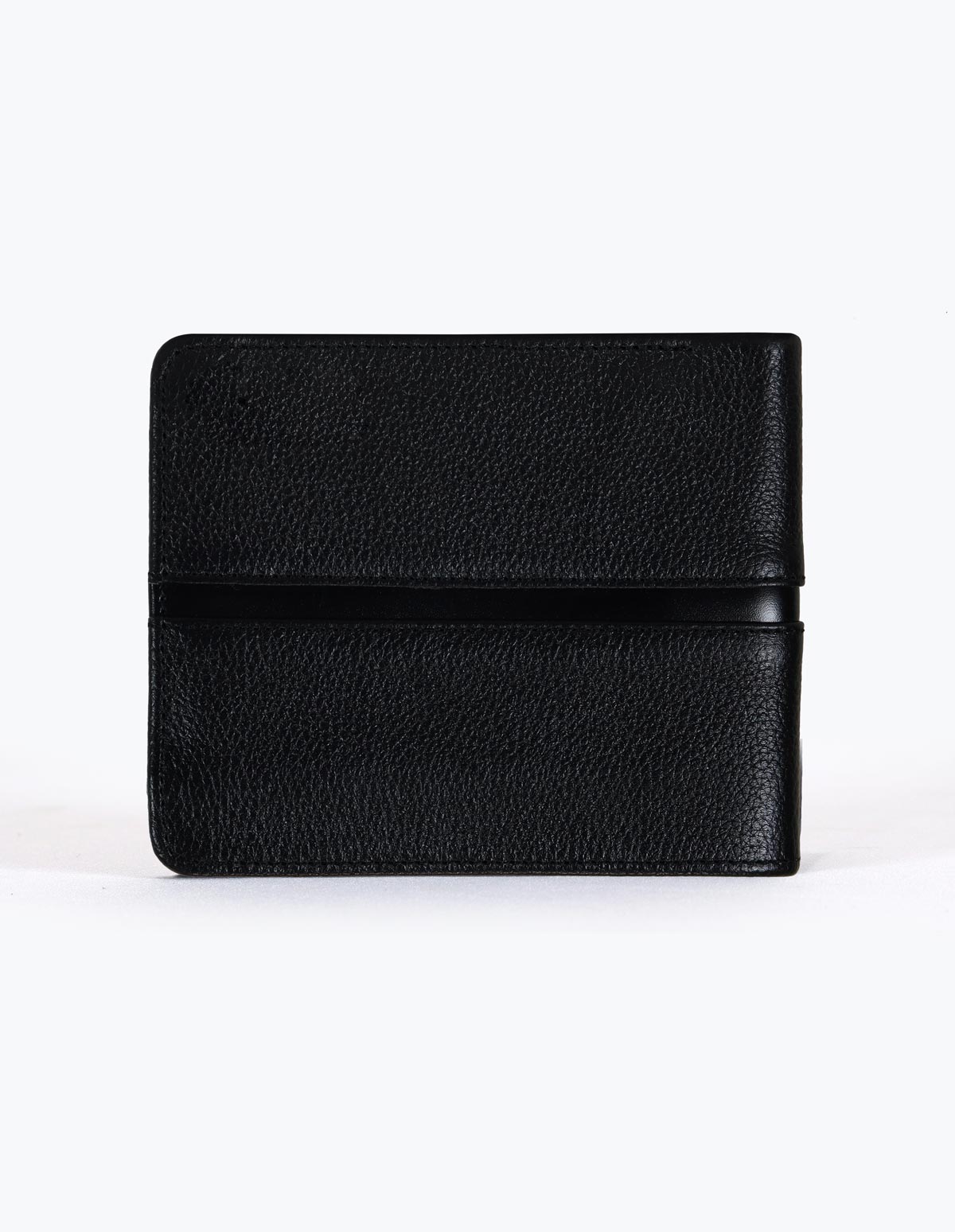 Billetera para hombre de cuero genuino negro