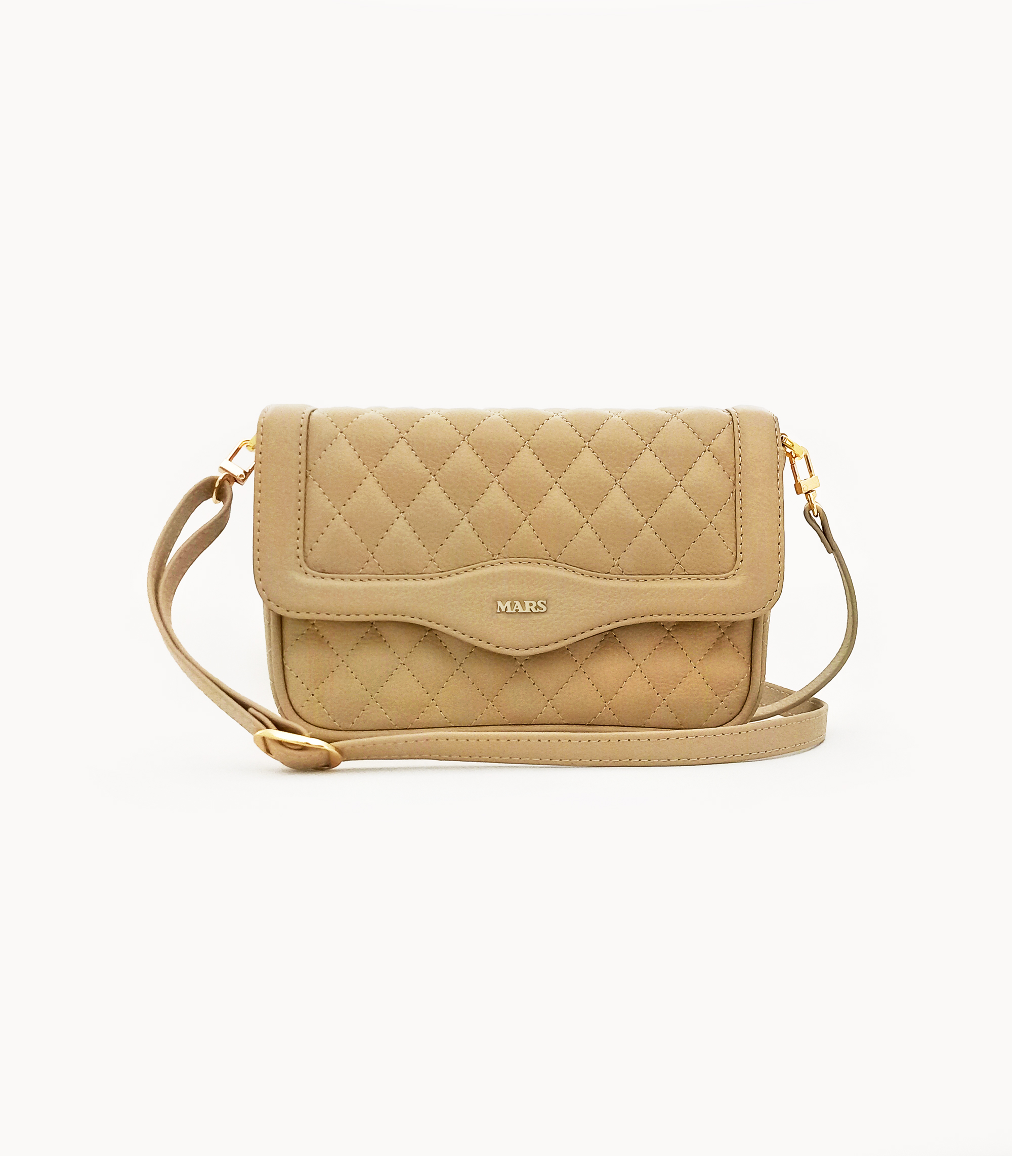 Cartera Nicoletta 2023 color beige con correa desmontable MARS